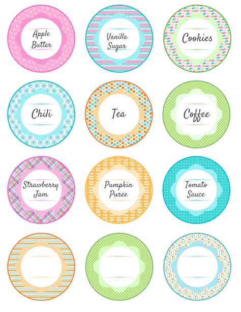 Mason jar lid labels printable