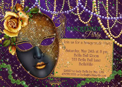 Masquerade Party Invitation Template