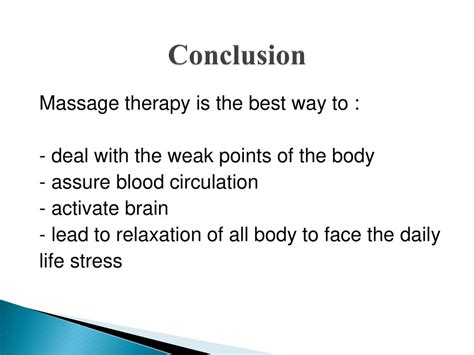 Massage Conclusion