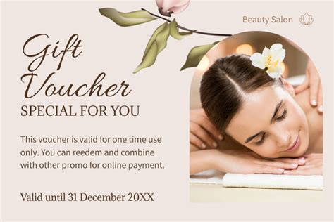 Massage Therapy Gift Certificate Template