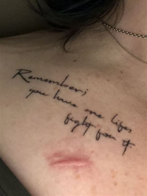 Mastectomy Scar Tattoo Designs with Quotes