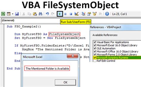 Mastering the File System Object in VBA