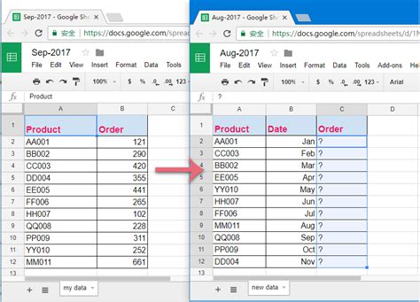 Matching data in Google Sheets