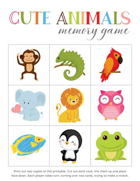 Matching Game Printables