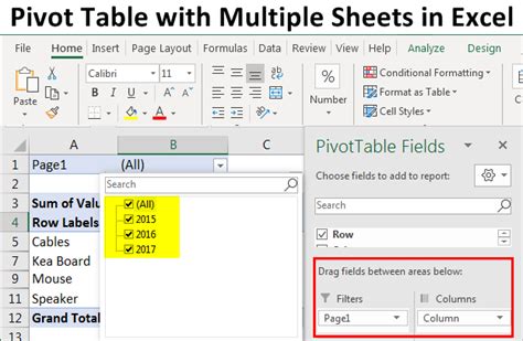 Matching Multiple Columns using Pivot Table