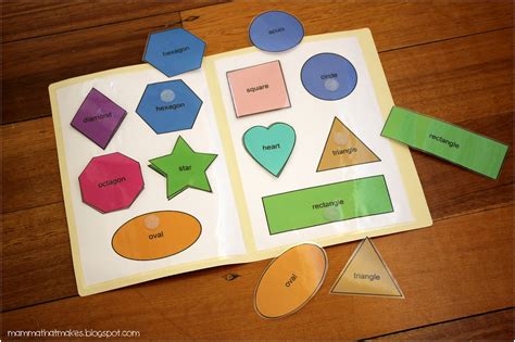 Matching shapes file folder activity