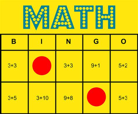 Math Bingo: Color and Mark