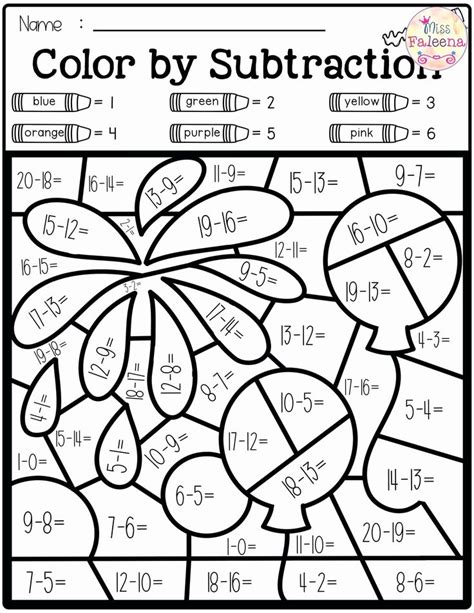 Math Color Sheets Gallery 2