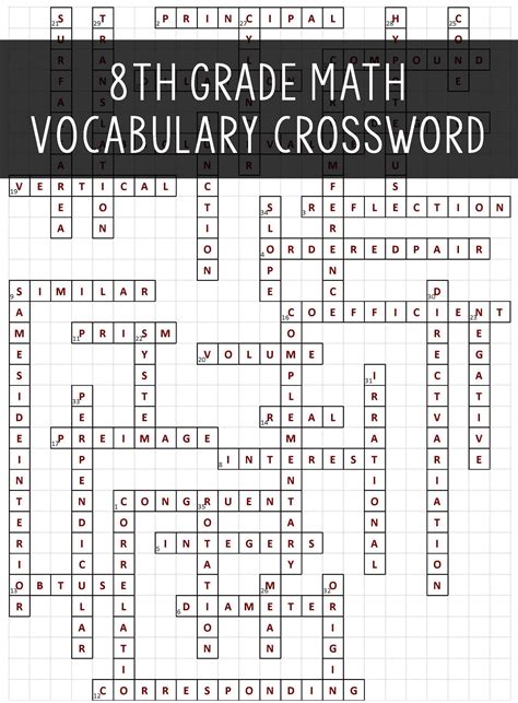 Math Crossword Puzzle 8