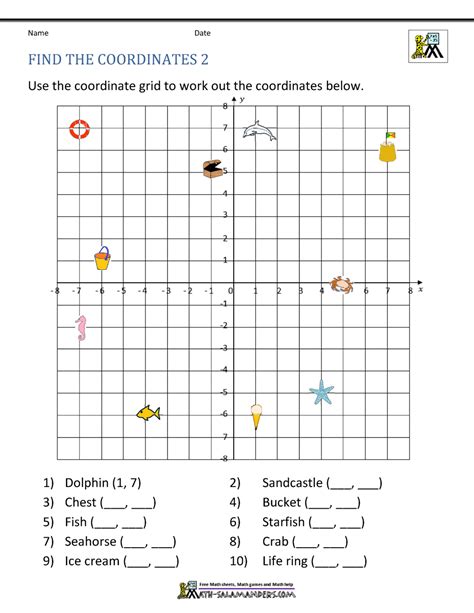 Math printables coordinate grid