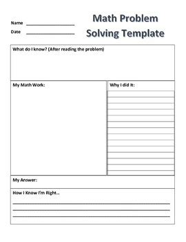 Math Problem-Solving Template