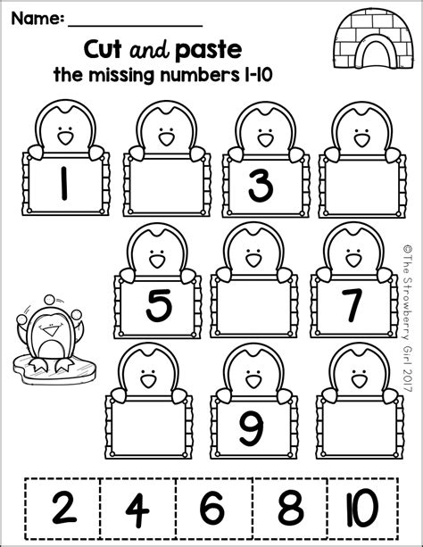 Math worksheets for kindergarten