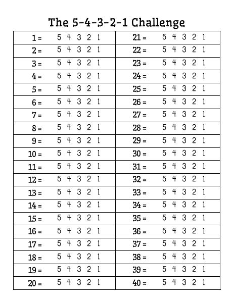 Math Answer Sheet