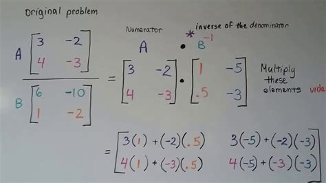 Matrix Division Example