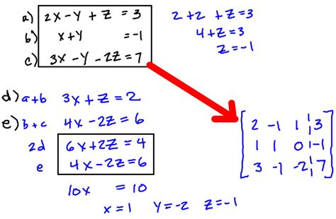 Matrix Equations in Excel Gallery 1