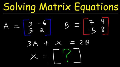 Matrix Equations in Excel Gallery 10