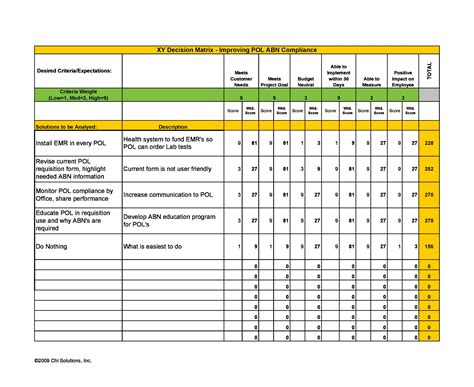 Matrix List Template