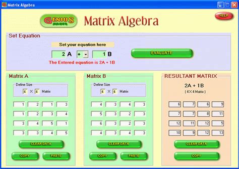 Matrix Operations Software