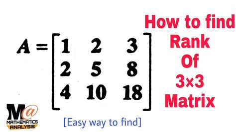 Matrix Rank in Excel