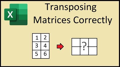 Matrix Transpose in Excel