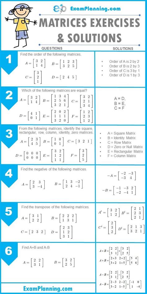 Matrix Worksheets for Math Education