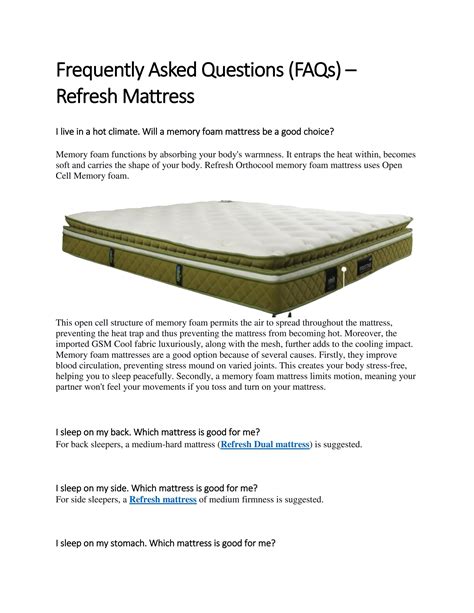 Mattress FAQs