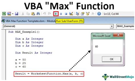  MAX Function in VBA