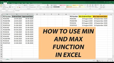 MAX IF and MIN IF with Dates