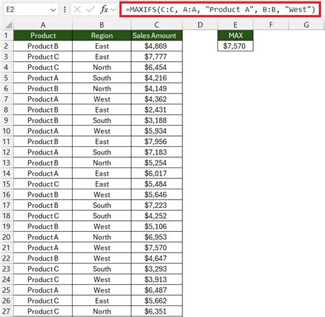 MAXIF Function Common Errors