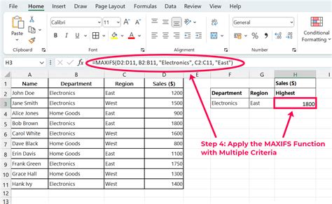 MAXIFS function with multiple criteria and a dynamic range