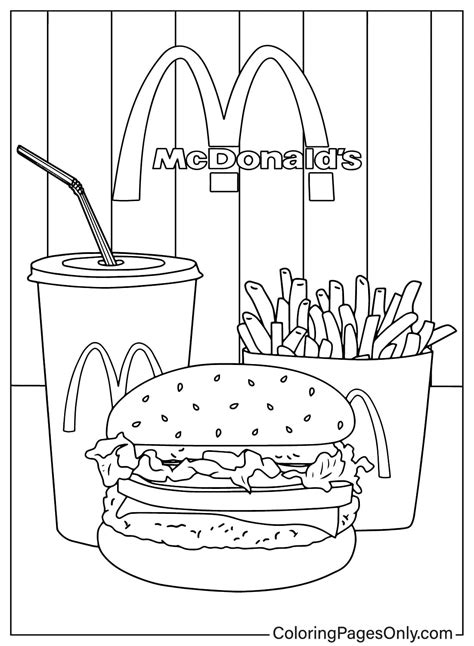 McDonald's coloring page templates