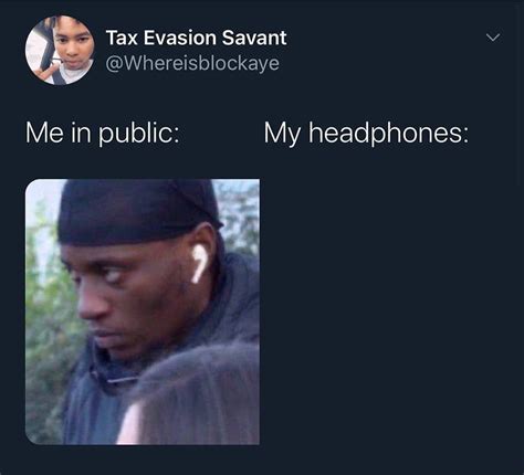 Person wearing headphones in public