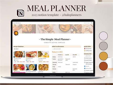 Meal Planner Notion Template Free