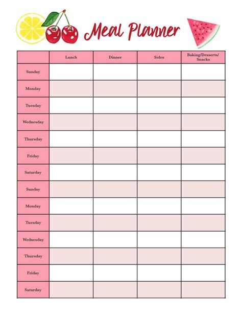 Meal Planner Template 3