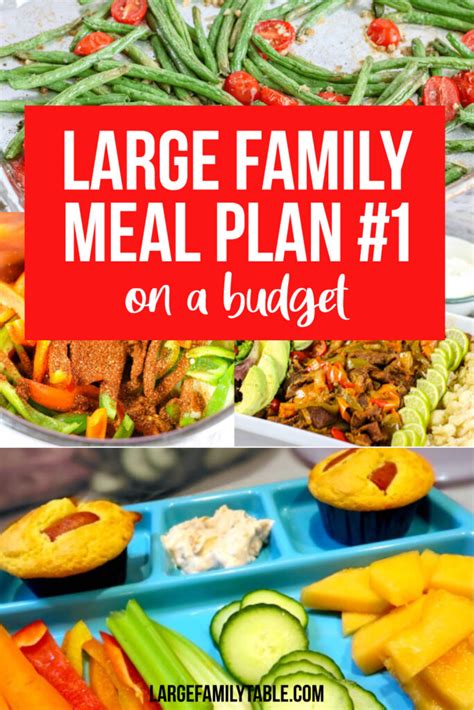 Meal planning for large families