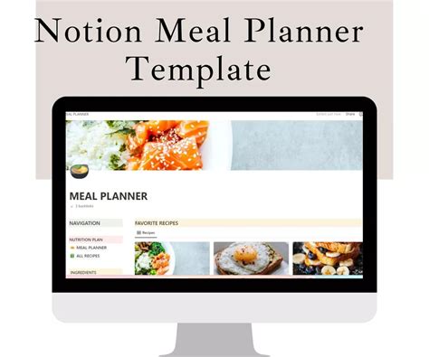 Meal planning notion template 5