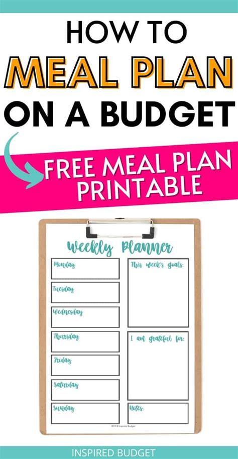 Plan meals for a budget