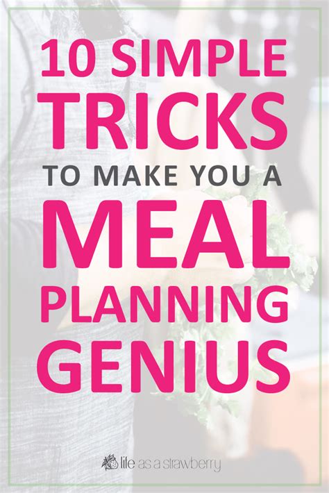 Meal planning tricks