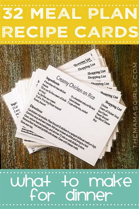 Meal Planning with Recipe Cards