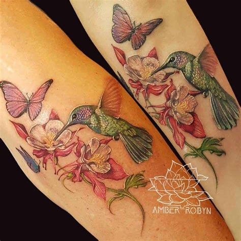 Description of Meaning behind hummingbird flower tattoos