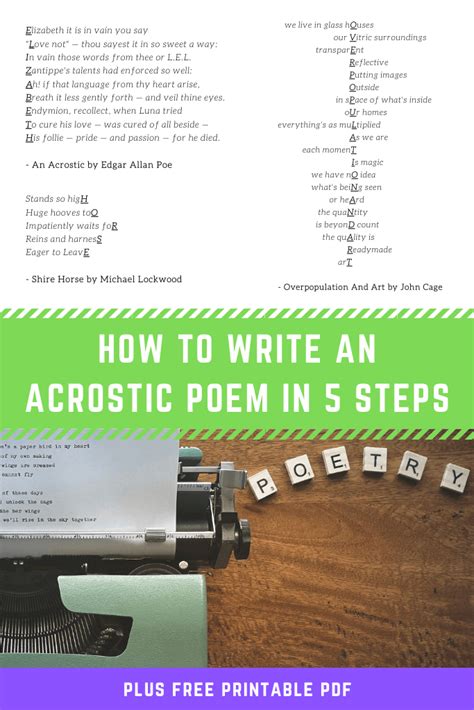 Meaningful Acrostic Poem Templates