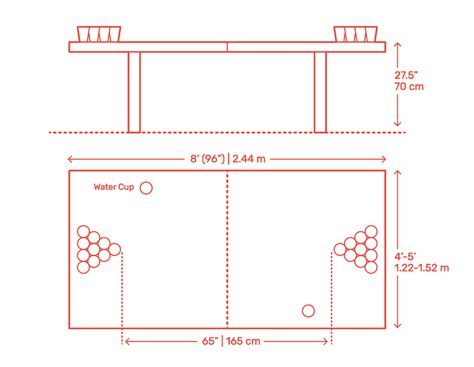 Measuring Beer Pong Table Template