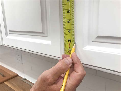 Measuring cabinet handles for template creation