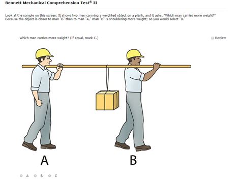 Mechanical Comprehension Test Sample Questions