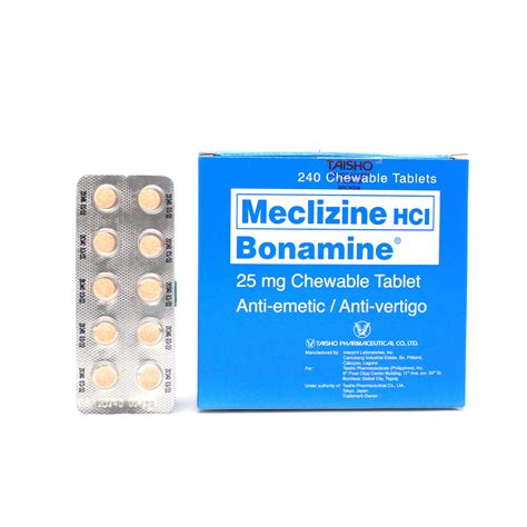 Meclizine dosage information