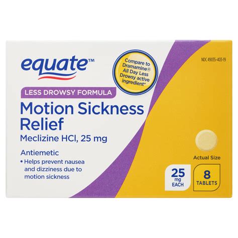 Meclizine for motion sickness