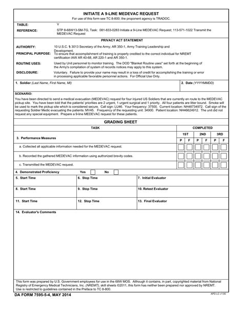 Medevac Template Example 5