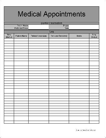 Medical Appointment Booking Form Template