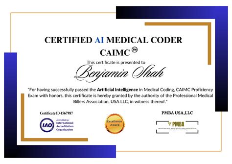 Medical Coder Certifications Example