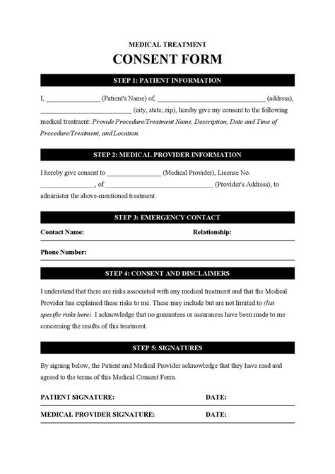 Medical Consent Form Template